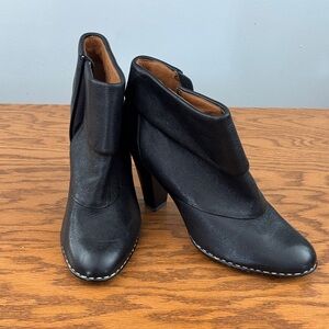 Sofft Black Leather Heeled Boots